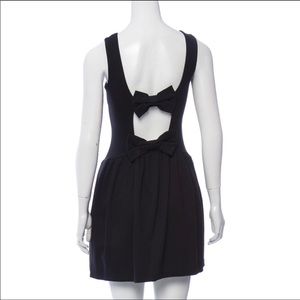 RED Valentino Bow Scoop Neck Mini Dress A-line